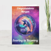 カスタム ドルフィン リカバリー マイルストーン カード - 禁酒 (正面)