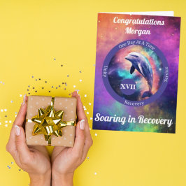 カスタム ドルフィン リカバリー マイルストーン カード - 禁酒