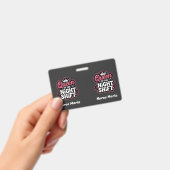 カスタム ナイトシフト クイーン ピンク ナース クラウン バッジ (手持ち)