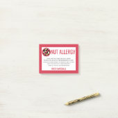 カスタム ナッツ アレルギー警告 レストラン シール ポストイット (デスク上)