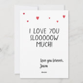 カスタム ナマケモノ バレンタイン　スローすぎて笑えるよ シーズンカード (裏面)