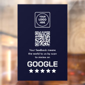 カスタム ネイビー QR コード | Google レビュー表示 ウィンドウサイン (シート2)