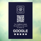 カスタム ネイビー QR コード | Google レビュー表示 ウィンドウサイン (シート3)
