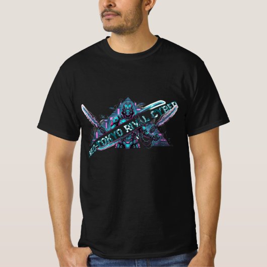 カスタム ネオトーキョー サイバー 浪人 Tシャツ (正面)
