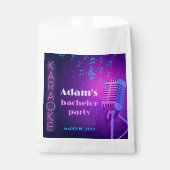 カスタム ネオン カラオケ ナイト バチェラーパーティー フェイバーバッグ (正面)