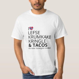 カスタム ノルウェー 国旗 ハート | ノルウェー系アメリカ人 Tシャツ