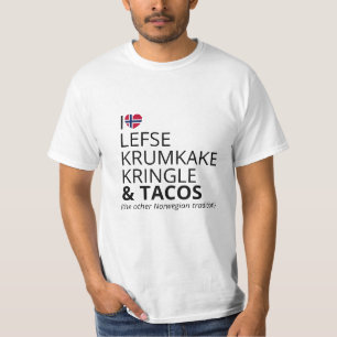 カスタム ノルウェー 国旗 ハート   ノルウェー系アメリカ人 Tシャツ