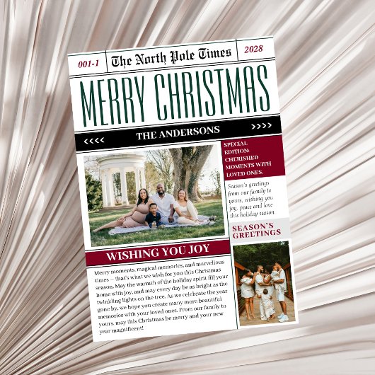 カスタム ノースポール タイムズ 新聞 クリスマス 写真