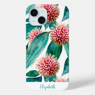 カスタム ハケア ラウリナ ピンカッション ブルーム iPhone 15ケース