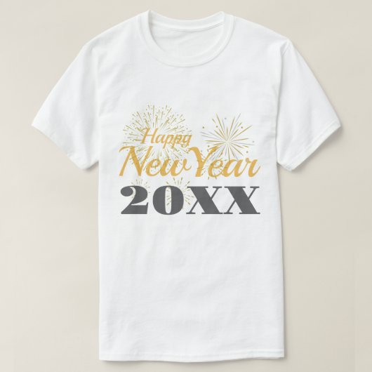 カスタム ハッピーニューイヤー Tシャツ (デザイン正面)