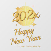 カスタム ハッピー ニューイヤー 2026 ウィンドウ デカール ウィンドウサイン (シート)