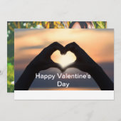 カスタム ハッピー バレンタインデーの写真 シーズンカード (正面/裏面)
