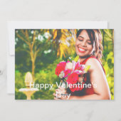 カスタム ハッピー バレンタインデーの写真 シーズンカード (裏面)