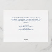 カスタム ハッピー ホリデーズ リアルエステート カンパニー ゴールド 箔シーズンカード (裏面)