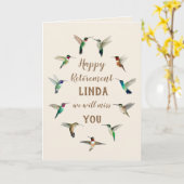 カスタム・ハミングバード カード (黄色い花)