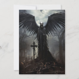 カスタム ハロウィンパーティー ゴシック スケルトン 墓地 招待状