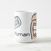カスタム ハロー 人間 ユーモア 笑顔 コーヒーマグカップ (中央)