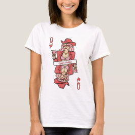 カスタム ハートの女王 ドゥードルアート Tシャツ