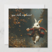カスタム ハート シーフ バニー ヴィンテージ フェアリーテイル 招待状 (正面)