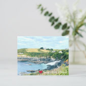 カスタム ハート ベッシズ コーブ ペンザンス コーンウォール 写真 シーズンポストカード (スタンド正面)