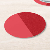 カスタム ハーフノイズ トマト レッド コースター（6個セット） ラウンドペーパーコースター (アングル)