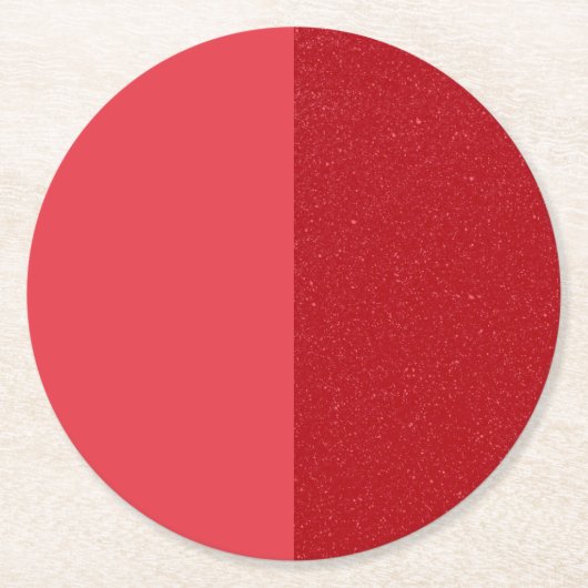 カスタム ハーフノイズ トマト レッド コースター（6個セット） ラウンドペーパーコースター (正面)