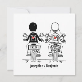 カスタム バイク モーターサイクル イブニング ウェディング インビテーション