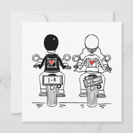 カスタム バイク モーターサイクル イブニング ウェディング 招待状