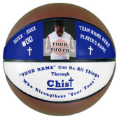 カスタム・バイブルの詩バスケットボーパーソナライズされたル バスケットボール (正面)