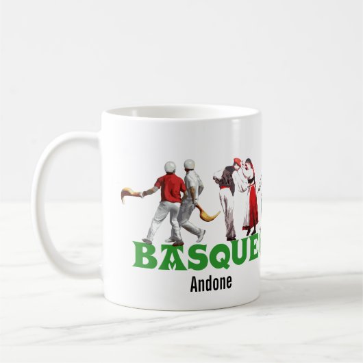 カスタム、バスクの国の伝統的なフェスティバルのロゴ: コーヒーマグカップ (左)