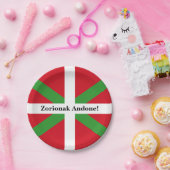 カスタム、バスクの国の国旗、ikurriña: ペーパープレート (パーティー)