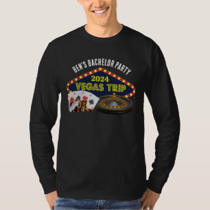 カスタム バチェラーパーティー ラスベガス旅行 ロングスリーブ Tシャツ