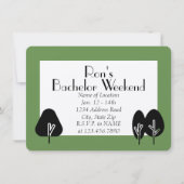 カスタム バチェラー ウィークエンド ウィルダネス インビテーション (正面)