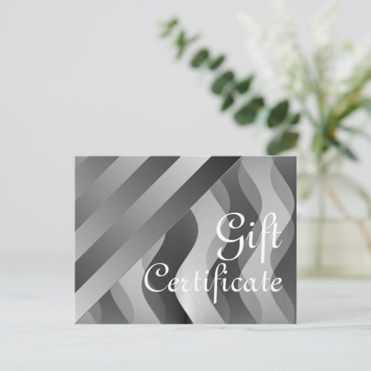 カスタム&バックグラー付きの文字証明書。 ポストカード (スタンド正面)