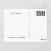 カスタム&バックグラー付きの文字証明書。 ポストカード (裏面)