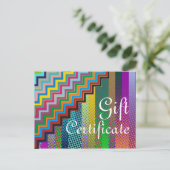 カスタム&バックグラー付きの文字証明書。 ポストカード (スタンド正面)