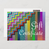 カスタム&バックグラー付きの文字証明書。 ポストカード (正面/裏面)