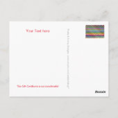 カスタム&バックグラー付きの文字証明書。 ポストカード (裏面)