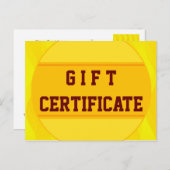 カスタム&バックグラー付きの文字証明書。 ポストカード (正面/裏面)