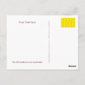 カスタム&バックグラー付きの文字証明書。 ポストカード (裏面)