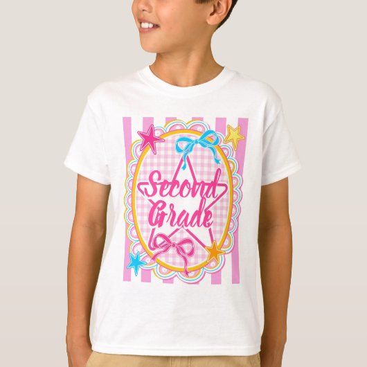 カスタム バックトゥスクール 学年 ギフト 先生 Tシャツ (正面)