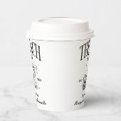 カスタム バッチ クラブ ブライズメイド レトロ コックテール ブラック 紙コップ (左)