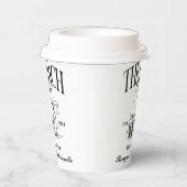 カスタム バッチ クラブ ブライズメイド レトロ コックテール ブラック 紙コップ (右)