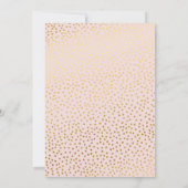 カスタム バー ミッツヴァ ご招待 薄ピンク ゴールド RACHEL 招待状 (裏面)