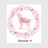 カスタム パステル ピンク ラブラドール レトリバー ステッカー ギフト シール (シート)