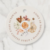 カスタム パンプキンスパイス コーヒー シロップ フェイバータグ (正面)