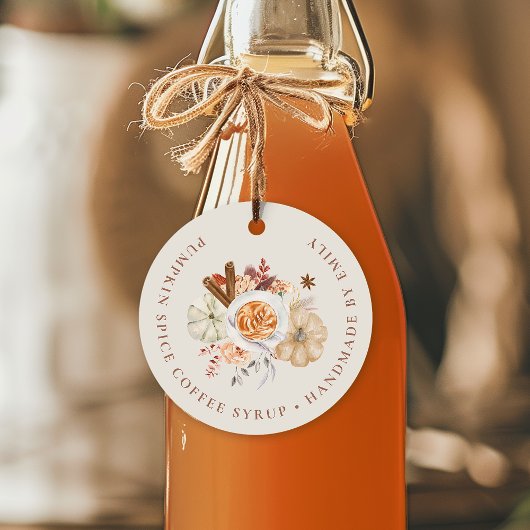 カスタム パンプキンスパイス コーヒー シロップ フェイバータグ