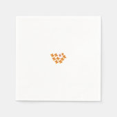 カスタム&パーソナライズされた紙ナプキン | オレンジ スタンダードカクテルナプキン (正面)