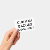 カスタム パーソナライズ BADGE 空白テンプレート バッジ (手持ち)