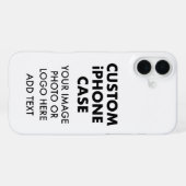 カスタム パーソナライズ iPHONE 16 PLUS BARELY THERE iPhoneケース (裏面横)